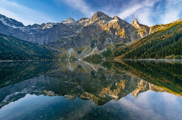 Tatra mountains, Morskie Oko lake, fall morning, Poland © tomeyk