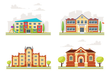 set of educational buildings