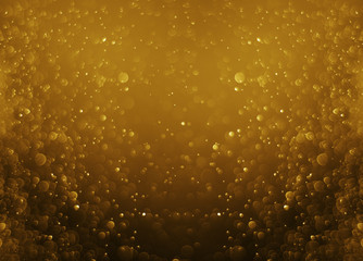 Glitter light gold bokeh christmas blurred background