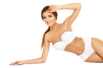 Happy woman with a beautiful body