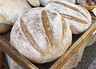 italian bread in a market