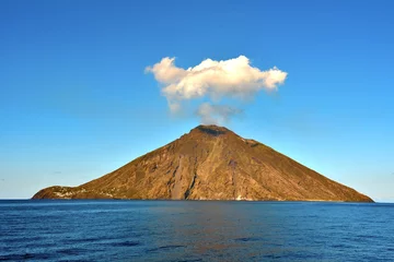 Stoff pro Meter  Volcano Stromboli Archipelago Eolie Sicily Italy © maudanros
