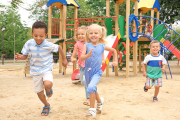 Cute children on playground - 176772211