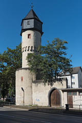 Fototapeta na wymiar Viewpoint Galluswarte in the district of Gallus from Frankfurt, Germany