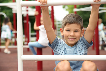 Fototapeta premium Cute little boy on playground