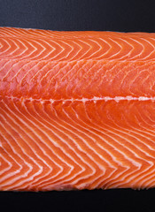 Macro shoot texture raw fresh salmon fillet