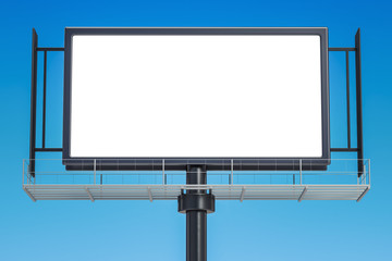 Empty outdoor advertising billboard, 3D rendering © alexlmx