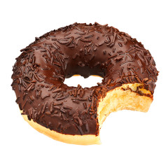 Chocolate donut isolated