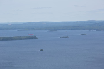 Järvi maisema Kolilta, lake landscape on the mountain Koli, summer 