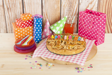 Birthday cake with candles