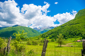 In a picturesque valley among the mountains there is a small village.