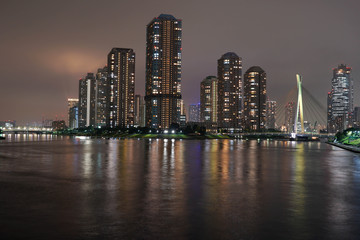 永代橋からの夜景