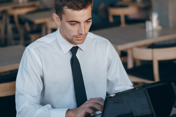 businessman in cafe