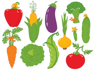 Vector Vegetables Set