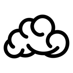 Mobile cloud icon, simple black style