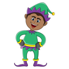 Christmas elf cartoon