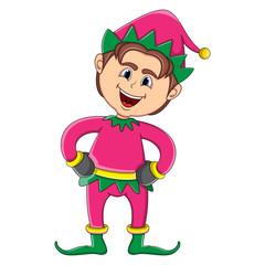 Christmas elf cartoon