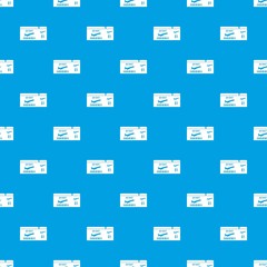 Obraz premium Airline boarding pass pattern seamless blue