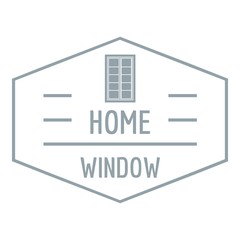 Home window logo, gray monochrome style