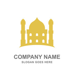 Mosque Islamic Ramadan Arabic Logo Vector Icon