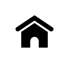 Home icon, flat vector graphic on isolated background.