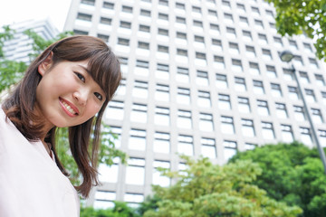 Business woman walking