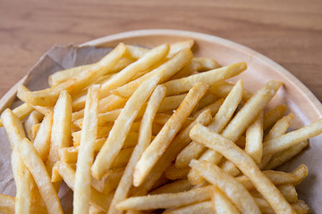 Fresh Potatoes Tasty french fries with ketchup fast food products