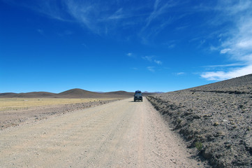 Fototapeta na wymiar Route du parc national d'Uyuni