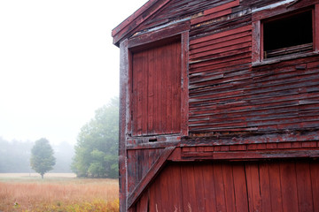 Barn in the Fog