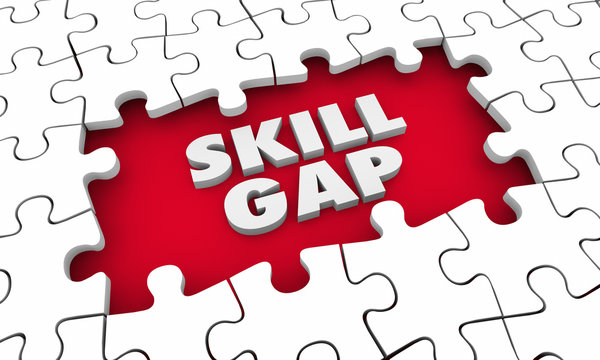 Skill Gap Knowledge Expertise Puzzle 3d Illustration