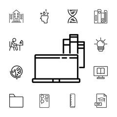 Laptop E-Book reader icon