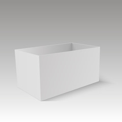 Blank of opened box. Vector