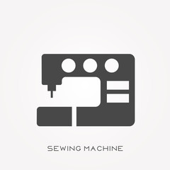 Silhouette icon sewing machine