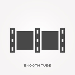 Silhouette icon smooth tube
