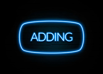 Adding  - colorful Neon Sign on brickwall
