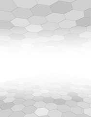 Grey Abstract background with hexagon pattern