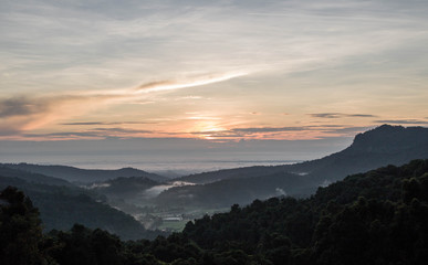 mountain With the morning sky