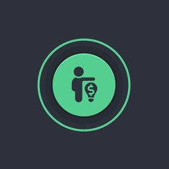 Obraz premium Modern Circle App Button