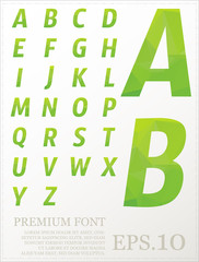 Polygonal alphabat font vector eps.10