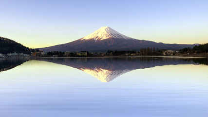 Mountain Fujisan view form lake Kawaguchi-ko in japan  