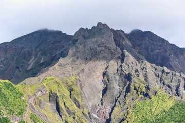 Sakurajima Volcano Crater From Yunohira Observatory