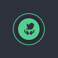 Modern Circle App Button