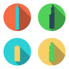 Rounded Vape icons set on a white background.