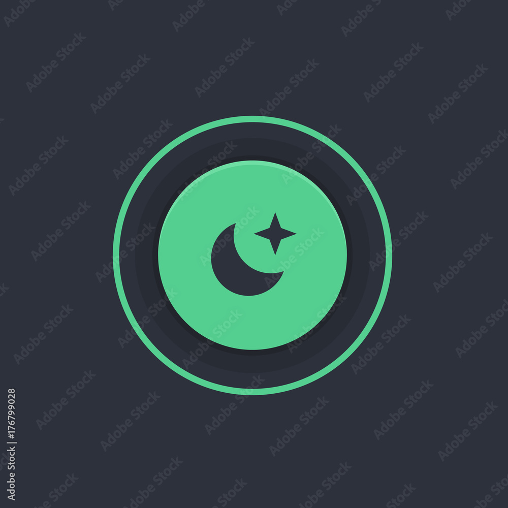 Canvas Prints Modern Circle App Button