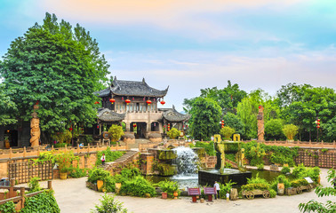 Fototapeta na wymiar Ancient Town of Chengdu Ancient Town