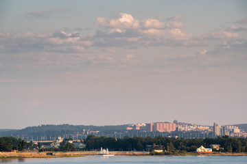 View of the Angara River embankment in Irkutsk