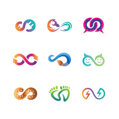 Infinity logo set