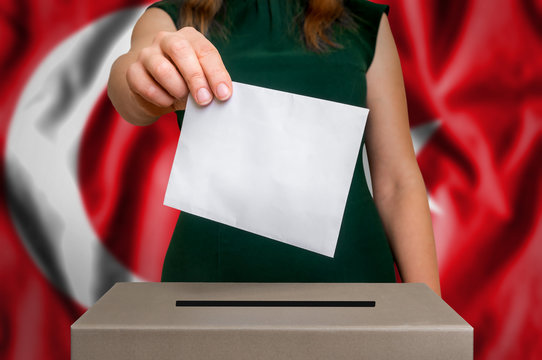 Election in Turkey - voting at the ballot box