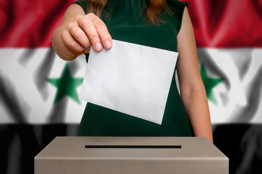 Election in Syria - voting at the ballot box