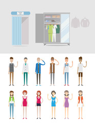 Changing Room Background and Character Concept